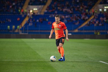 Kharkiv, Ukrayna - 14 Eylül 2019: Yevhen Konoplyanka Ukrayna Premier Ligi Shakhtar Donetsk - Zorya Luhansk maçında