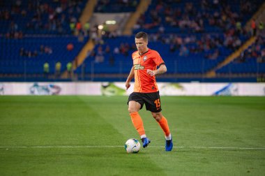 Kharkiv, Ukrayna - 14 Eylül 2019: Yevhen Konoplyanka Ukrayna Premier Ligi Shakhtar Donetsk - Zorya Luhansk maçında