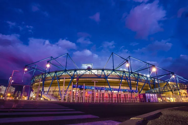 Charkov Ukrajina Září 2019 Celkový Pohled Kovový Stadion Během Utkání — Stock fotografie