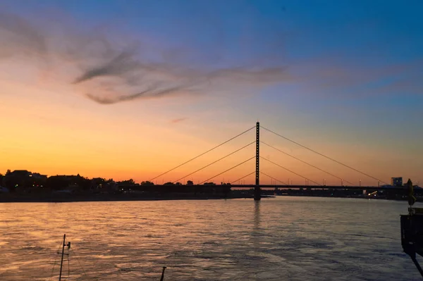 Sunset Time Rhein — Stock Photo, Image