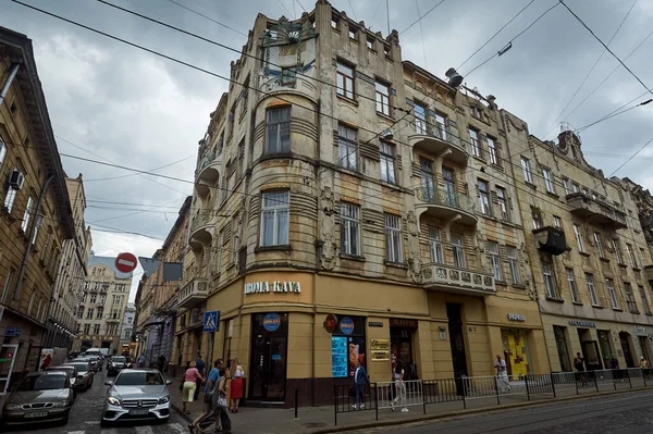 Lwów Ukraina Lipca 2019 Architektura Uliczna Starego Miasta Lemberg — Zdjęcie stockowe