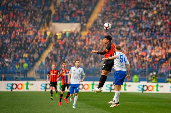 Kharkiv Oekraïne April 2019 Taison Middenvelder Van Shakhtar Donetsk Tijdens — Stockfoto