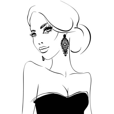 Güzel kız yüz. Güzellik modeli portresi