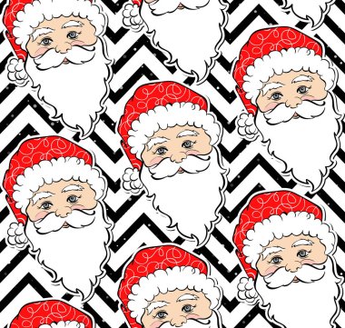Noel Baba ile sorunsuz vektör desen.