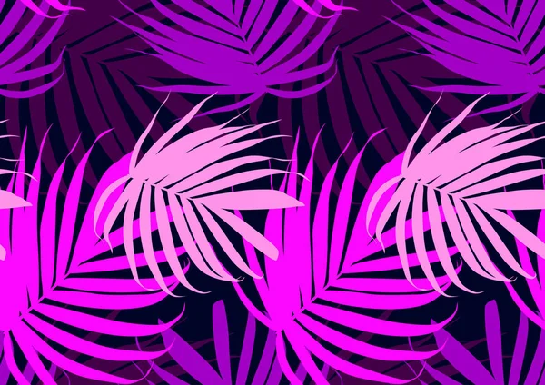 Abstrait laisse fond sans couture. Modèle vectoriel avec tropica — Image vectorielle