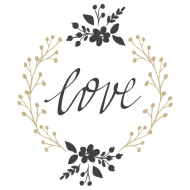 Vektör tebrik kartları Sevgililer günü. Aşk, kalp, çiçekler.