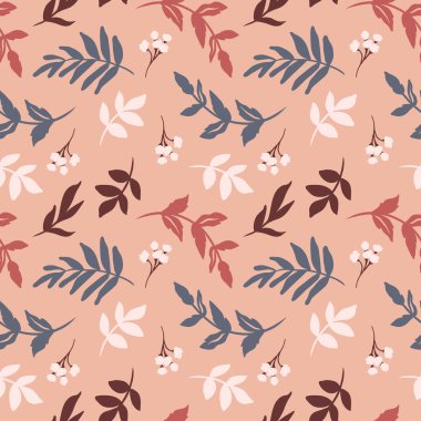 Vektör çiçek deseni. Çiçekler ve yapraklar.
