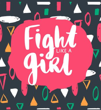 Feminist vektör yazıtları. Kadın motivasyon cümlesi, alıntı ya da söylem.