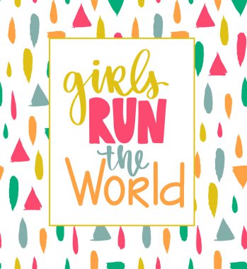 Feminist vektör yazıtları. Kadın motivasyon cümlesi, alıntı ya da söylem.