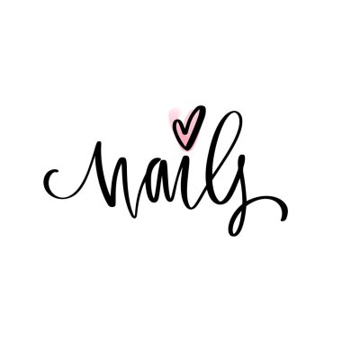 Çivi sanatı el çizimi logo tasarım şablonu.