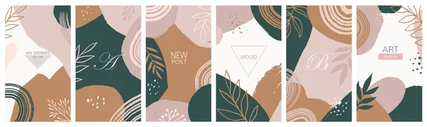 Set of wallpaper for social media stories. Social networks backgrounds