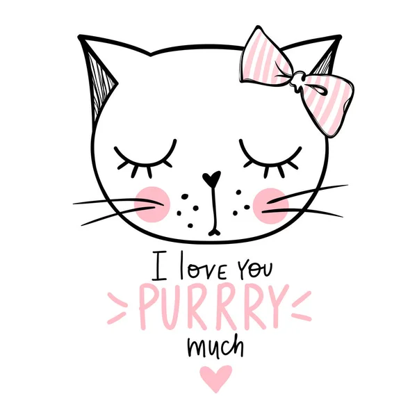 Love Cats, Cat, Kitten, Cute Cat Sketch Vector Illustration Stock Vector -  Illustration of inscription, icon: 82286210