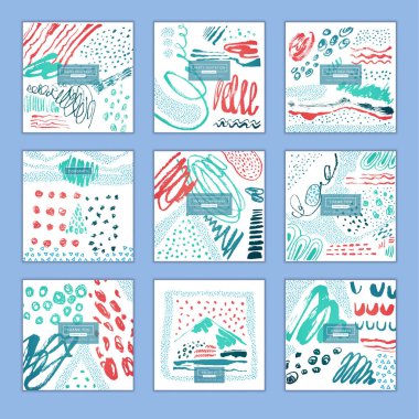 Sanatsal yaratıcı kart dizisini