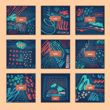 Sanatsal yaratıcı kart dizisini