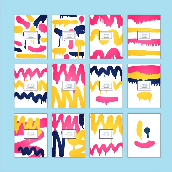 Conjunto de tarjetas creativas artísticas — Vector de stock