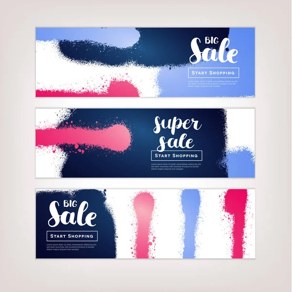 Verkoop banners kaart — Stockvector