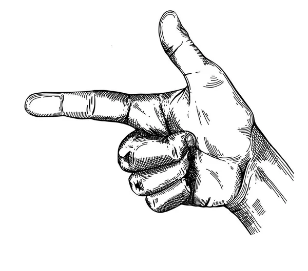 Hand gest skiss — Stock vektor
