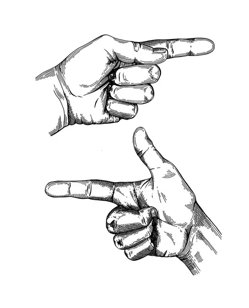 Hand gebaar schets — Stockvector