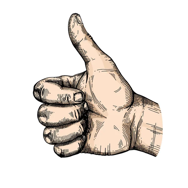 Ескіз жест рукою — стоковий вектор