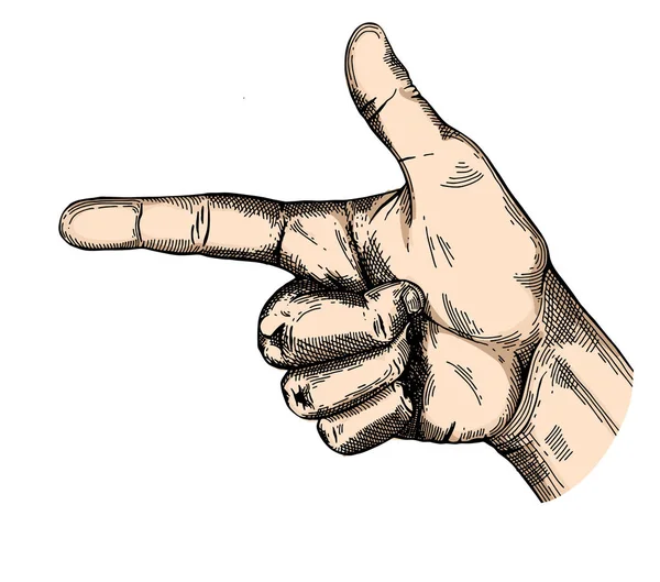 Χέρι χειρονομία σκίτσο — Διανυσματικό Αρχείο