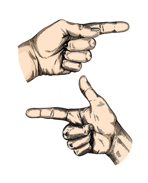 Skica gesto rukou — Stockový vektor
