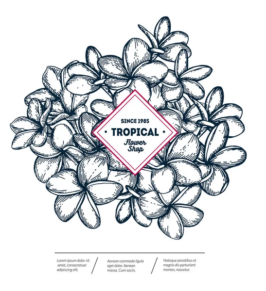 Tropikal çiçek tasarım Telifsiz Stok Vektörler
