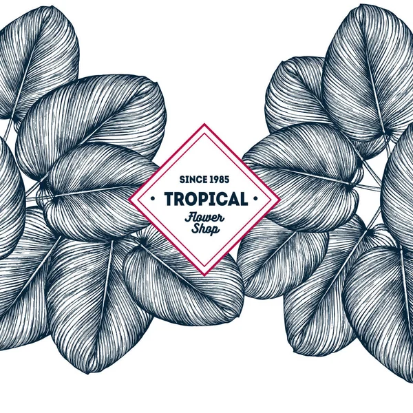 Diseño de hojas tropicales Ilustraciones De Stock Sin Royalties Gratis