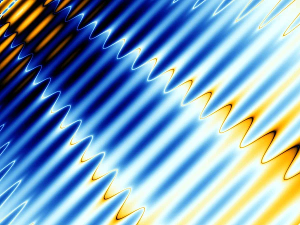 Blue yellow and white ripple effect fractal — Stock Photo, Image