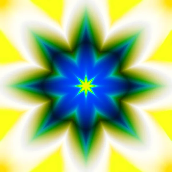 Blue yellow and white fractal