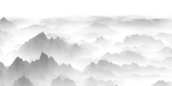 Chinese Inkt Landschap Achtergrond — Stockfoto