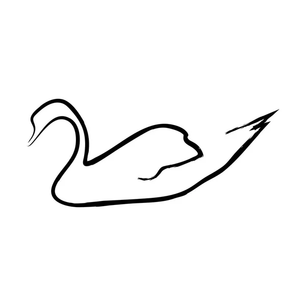 Logotipo de cisne simples —  Vetores de Stock