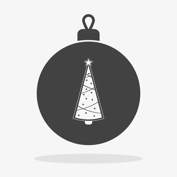 Χριστουγεννιάτικη μπάλα με το δέντρο — Διανυσματικό Αρχείο