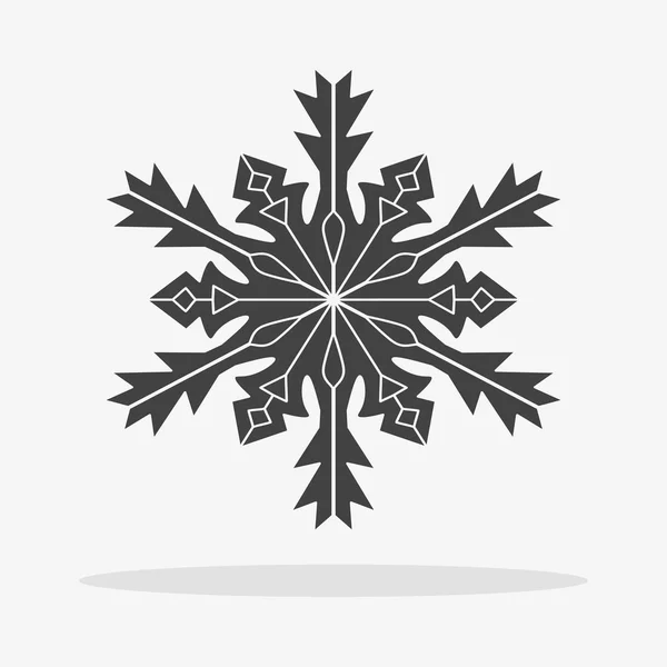Sneeuwvlok pictogram vector Christmas plat — Stockvector