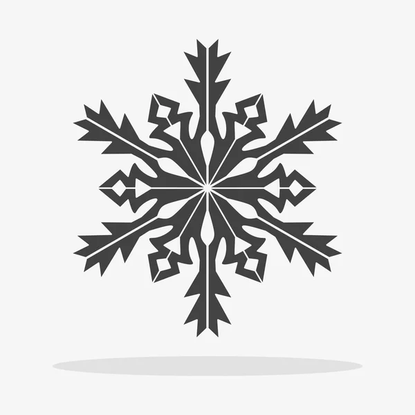 雪の結晶アイコン ベクトル クリスマス フラット — ストックベクタ