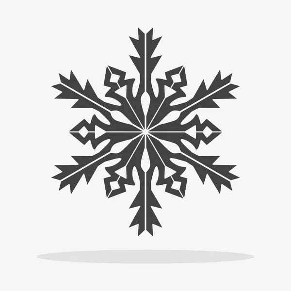 Sneeuwvlok pictogram vector Christmas plat — Stockvector