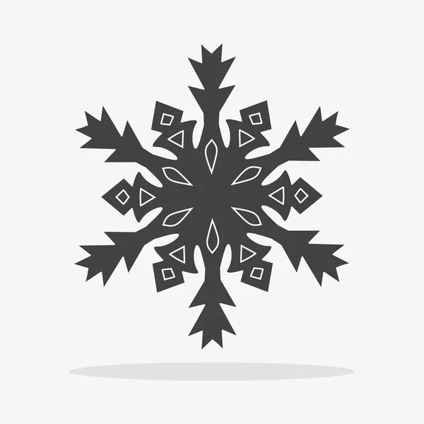 雪の結晶アイコン ベクトル クリスマス フラット — ストックベクタ