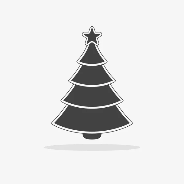 Плоский вектор новогодней елки — стоковый вектор