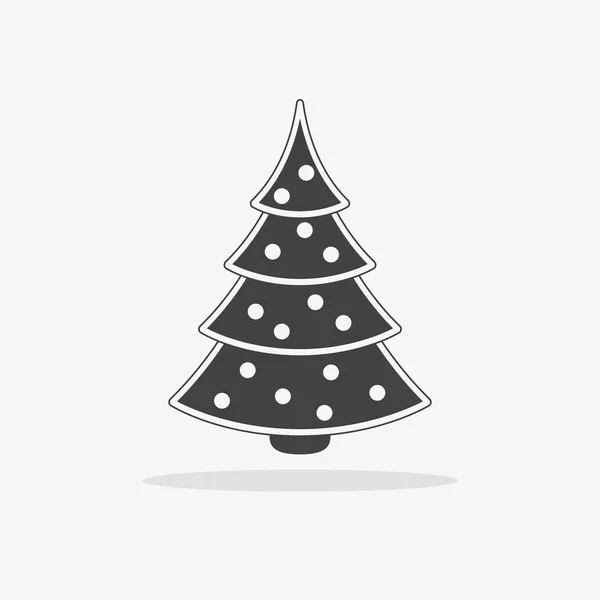 Christmas tree Icon flat vector — Stock Vector