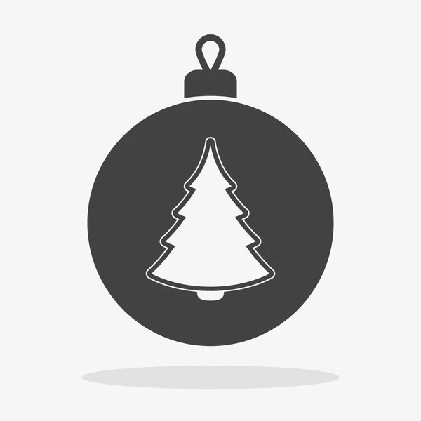 Hópehely ikon lapos vektor labdát karácsonyi — Stock Vector