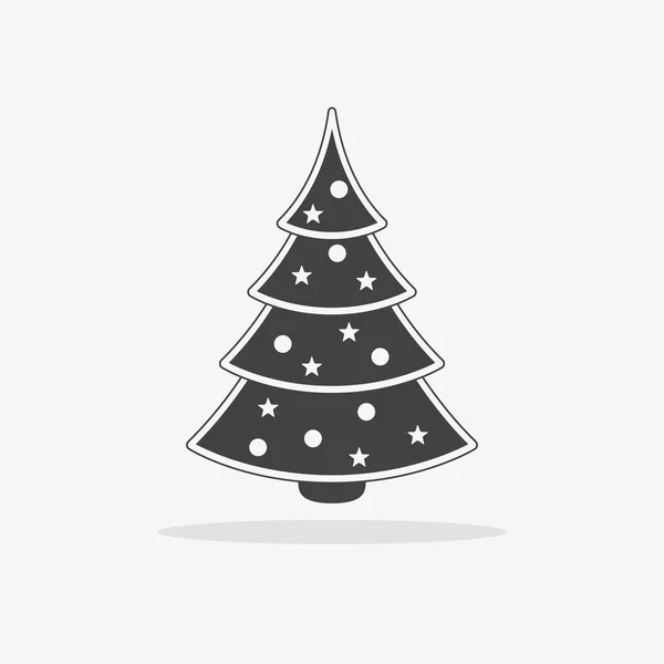 Χριστουγεννιάτικο δέντρο εικονίδιο επίπεδη διάνυσμα Royalty Free Διανύσματα Αρχείου