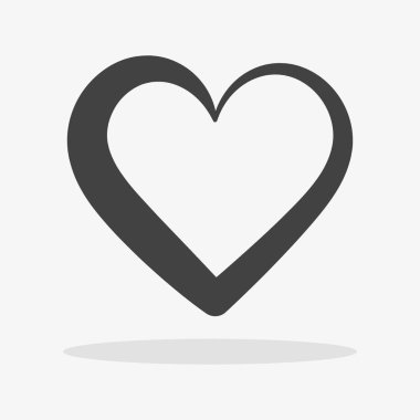 Kalp simge vektör. Aşk sembolü. Sevgililer günü işareti, Eps10 piktogram