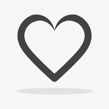 Kalp simge vektör. Aşk sembolü. Sevgililer günü işareti, Eps10 piktogram