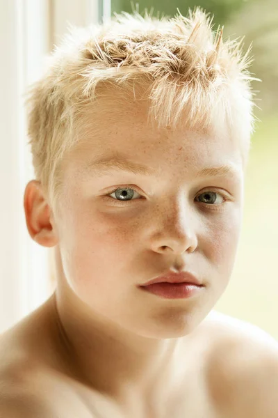 Closeup of a boy Stock Picture