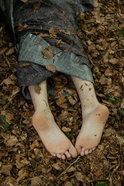 Corpo abbandonato della vittima di omicidio — Foto Stock