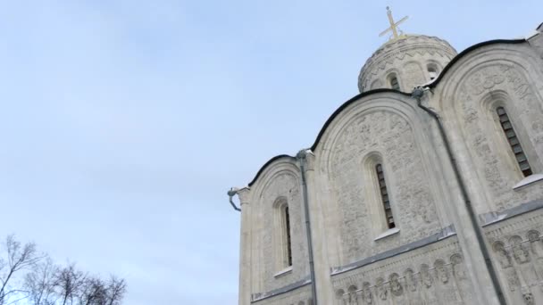 Зима в соборе Святого Димитрия — стоковое видео