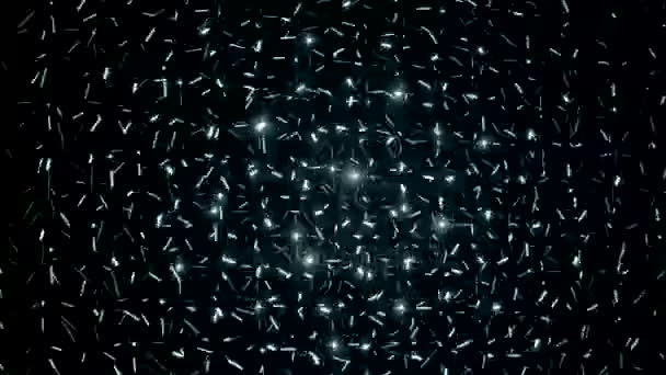Fundo abstrato partículas brilhantes em movimento — Vídeo de Stock