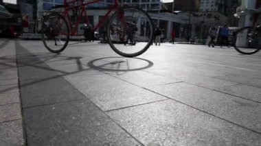 Garip bisikletçi Vancouver Kanada Şubat 2017