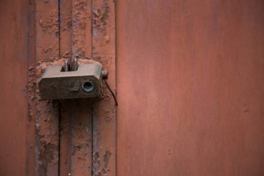 Rusty Lock eski metal kapı