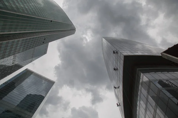 Ofis highrise binaları Moskova Rusya