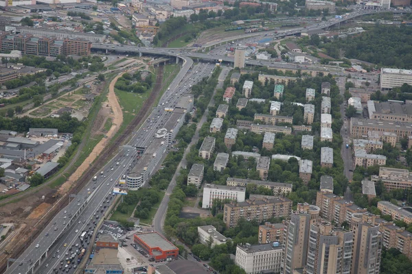 Concepto ambiente urbano vista aérea Moscú Rusia — Foto de Stock